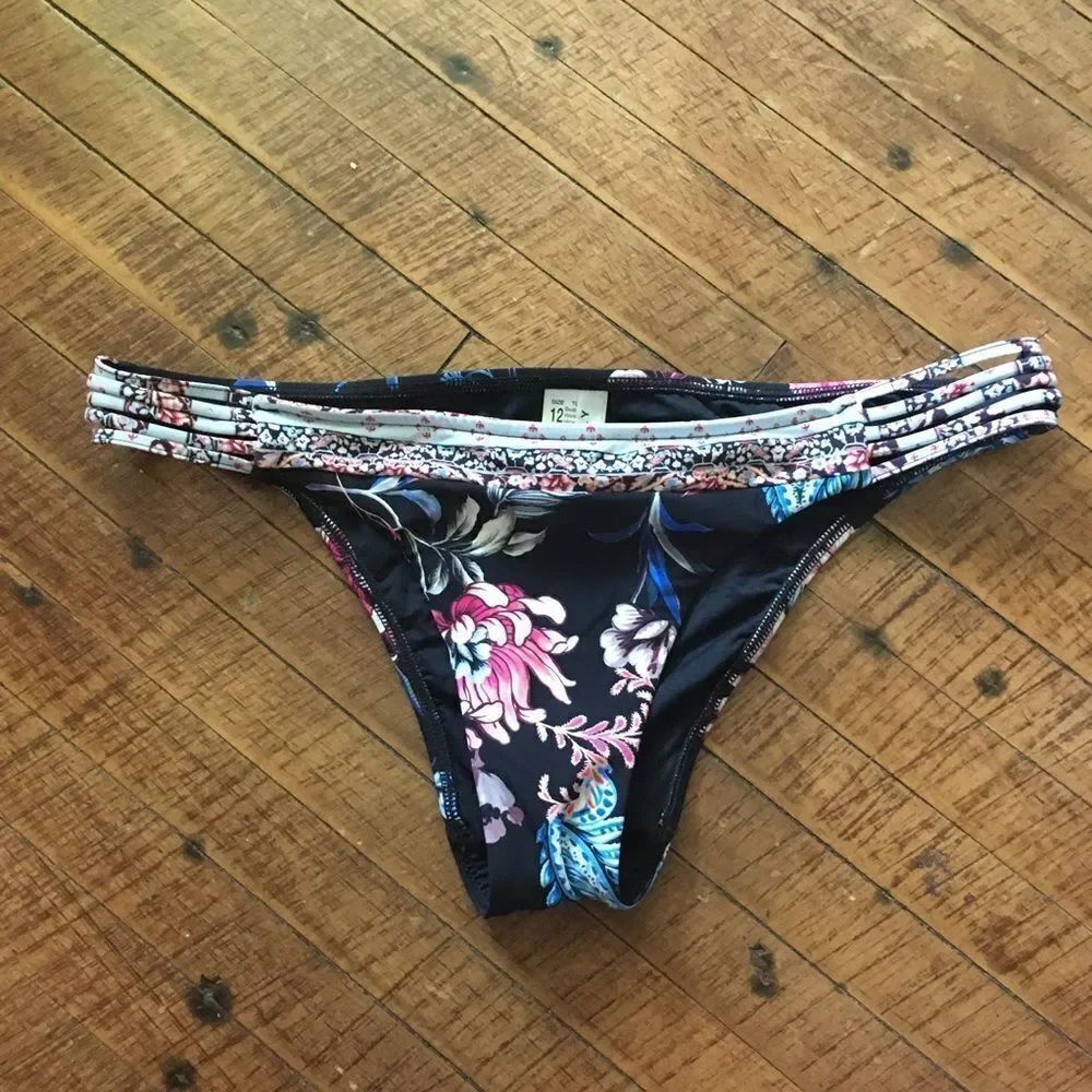 Seafolly Australia paisley Jacobeanoral bikini bottoms size 12
